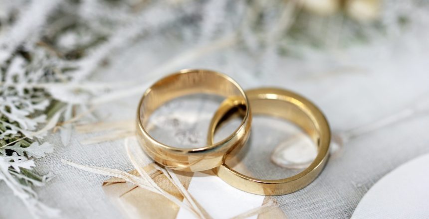 two wedding rings