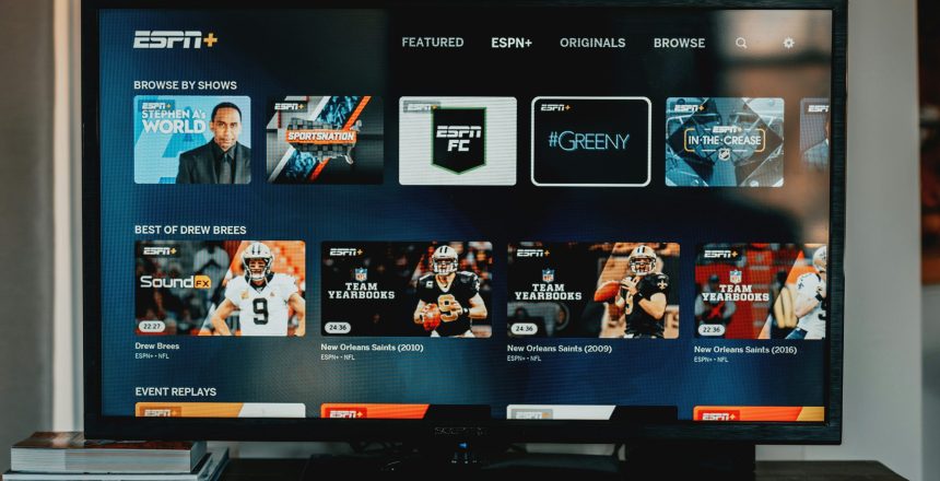 ESPN+ streaming channel on a TV