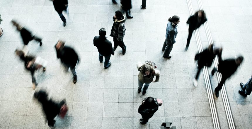 group of people walking